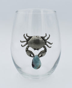 Blue Crab Life Stemless Wine Glass – Smyth Jewelers